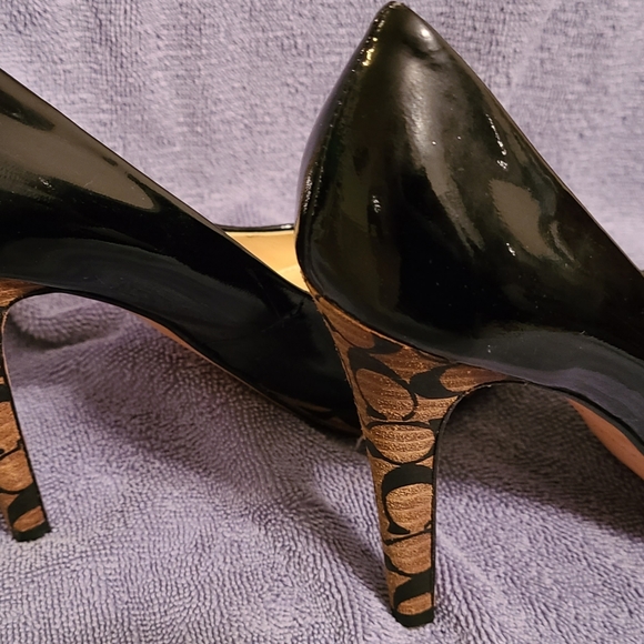 Black Coach Leather Heel / Pump Size 6.5 - Picture 3 of 9